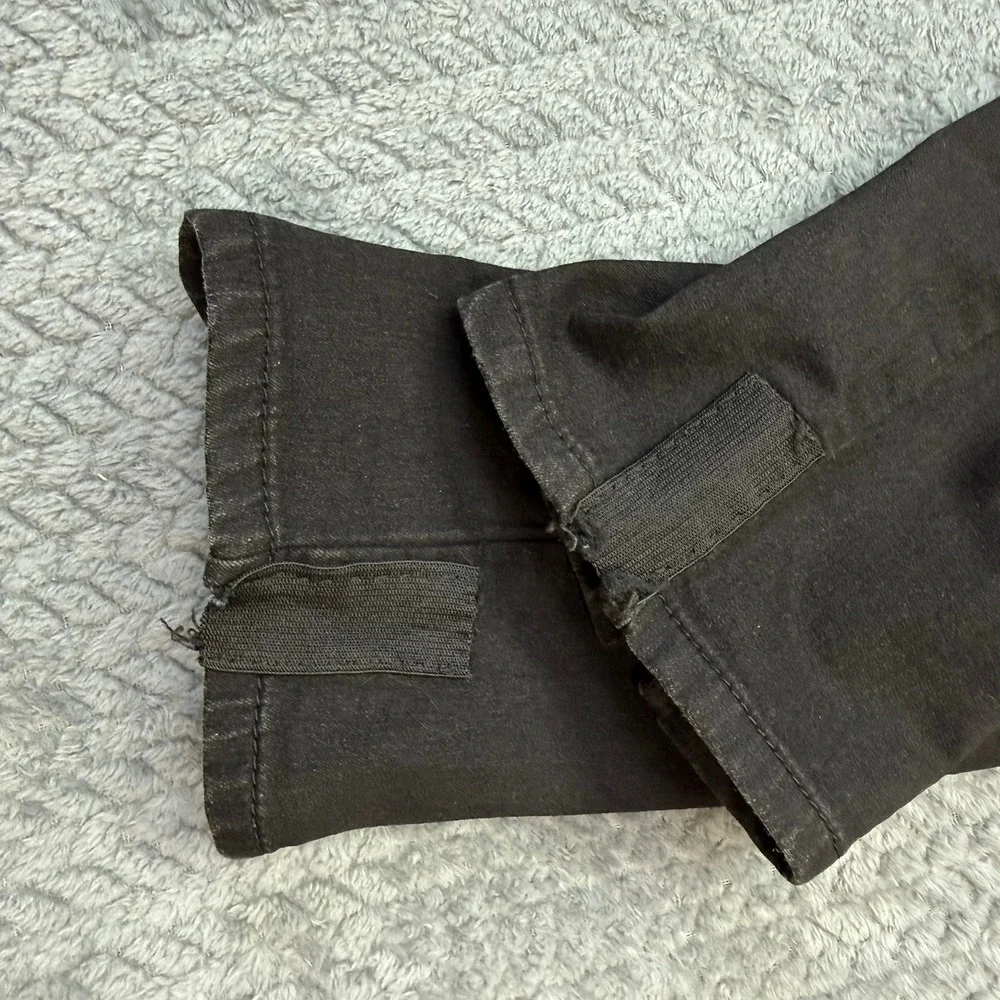 Vintage Genes Black Jeans Mens Slim Fit Black Solid‎ 34x29 Cotton Stretch Modern